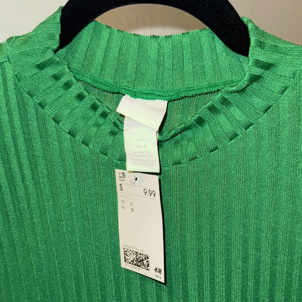 Green Ribbed Shirt - Picture 3 of 6